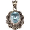 Generico Ciondolo in topazio blu naturale, pietra preziosa curativa, fatto a mano, ciondolo in argento sterling 925, regalo per lei, pietra portafortuna di dicembre