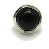 Empress Jewelry Anello da Donna in Argento 925 com 20mm Onice misura regolabile R001658