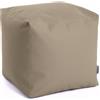 Avalon - Pouf Poggiapiedi CUBO Jazz, Puff Poggiapiedi Divano quadrato, Pouffe Imbottito in Similpelle Resistente e Antistrappo, Comodo e Impermeabile, Made in Italy(50cm-Tortora)