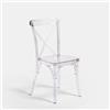 Biscottini Sedie in Policarbonato Trasparente - Sedia Cucina Impilabile 46x46x87,5 cm - Poltrona Sala da Pranzo Camera da Letto - Poltrone in Plastica da Esterno Design Moderna Matrimonio Cerimonie
