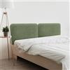 DHOME Testiera Imbottita Liscia Arrotondata in Velluto Premium per Parete Acustica Testate Letto Fonoassorbenti Camera da Letto (Verde Foresta, 220cm Dual)