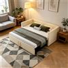 JiaOyu Divano letto Multifunzionale Estensibile 90/180 x 200 cm, Divano allungabile a 2 posti con funzione di sonno e rete a doghe in velluto, ideale per soggiorno e camera degli ospiti(senza materasso)