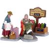 Lemax FABRIC VENDOR SET OF 3 LEMAX