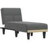 vidaXL Chaise Longue in Tessuto Grigio Scuro