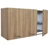 Arredobagno e Cucine Mobile scolapiatti armadietto pensile rovere 80cm, 2 sportelli H60 + pensile sx