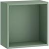 Klaar Design K-UBO, mobile pensile a giorno, MDF rivestito PVC, dimensioni cm 30x30x15 (Verde Laguna)