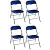 HOUSE COLLECTION SEDIA PIEGHEVOLE (4 BLU)