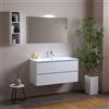 Kiamami Valentina - Mobile bagno con lavabo integrato 120 cm con specchio e lampada | Berlin