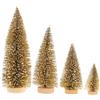 BESPORTBLE - 4 mini albero di Natale decorativo in sisal, modellismo in miniatura, albero di Natale artificiale, decorazione da tavolo, micro paesaggio (12 cm + 15 cm + 20 cm + 25 cm)