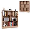 KOMFOTTEU Libreria Aperta con 10 Scomparti, Libreria a 3 Livelli con Dispositivo Antiribaltamento, Mobile di Stoccaggio, Scaffale per Soggiorno, Ufficio (Naturale, 100 x 24 x 104 cm)