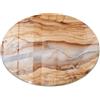 Tulup Piano da Tavolini in Vetro ⌀ 80 cm Rotondo Decorazione Vetro Temperato Tavolini da caffè Piano d'appoggio dalla Cucina, Sala da Pranzo o dal Soggiorno - Motivo Legno Naturale con Resina