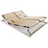 vidaXL Legno Faggio Rete Doghe 7 Zone con 28 Doghe 140x200 cm Telaio Giroletto