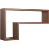 MODULARREDO | LETTERA Mensola da Muro, Pensile Bagno, Mensola da Parete, Scaffale da Parete, Ciliegio, 61x37 p15.5 cm, Kit Tasselli Incluso - Made in Italy