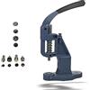 ISTA TOOLS Set di pressa a bottoni con bottoni automatici da 10 mm, 12,5 mm o 15 mm, in ottone, antiruggine. (1 set di pressa con molla S da 15 mm, colore nero)