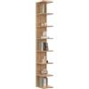 IDMarket - CHIARA scaffale sospeso a doppia posizione con 8 ripiani effetto faggio 190 cm
