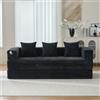 Trdlpyn Divano Modulare in Ciniglia a Blocchi, Morbidissimo e Liberamente Combinabile, Divano con Tasche Laterali e Fondo Antiscivolo, Ideale per Soggiorno, Area Giochi o Progetti DIY(Nero)