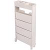 Riuulity Libreria Mobile Desktop Aula Camera da Letto per Libri Scaffale per Libri in Stile per Librerie con Scaffali a Scaffale di Grande capacità (Beige)