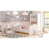 KOBI Letto per Bambini con Sponde FALA | Bianco Lettino Bambina | 140 x 70 CM | Lettino Bambino con Materasso | Lettini per una Ragazza un Ragazzo | Letto Bimbo Singolo