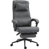 Vinsetto Sedia da Ufficio Altezza Regolabile 66x69x115-123cm Grigia