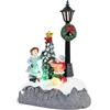 LICHENGTAI Oggettistica Natalizia in Resina Scena di Natale Figurine di Natale con Illuminazione a LED Accessori per Villaggio di Natale Decorazioni Natalizie Regalo di Natale per Bambini