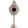 Holyart Ostensori, Teche, Reliquiari Metallo: Reliquiario Decorato Fiori stilizzati H 20 cm Finitura Argento