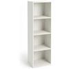 eacommerce Libreria Scaffale con Ripiani Moderna Salvaspazio Design Aperto in Legno Resistente Stabile Antiribaltamento Casa Ufficio (Bianco Nordico, 30x24x106H cm - 4 Ripiani)