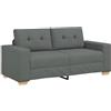 vidaXL Divano Divanetto Grigio Scuro 180x77x82 cm in Tessuto, divanetto, divano, divano, divano a 2 posti, divano, divano a incandalco, divano imbottito