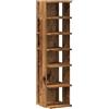 vidaXL Scarpiera Legno Antico 28x27x102 cm in Legno Multistrato, Mobile per Scarpe, mensola per Scarpe, Porta Scarpe, Armadio per Scarpe