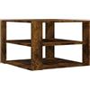 vidaXL Salontafel 58x58x40 cm bewerkt hout gerookt eikenkleurig