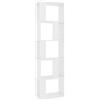 vidaXL Libreria/Divisorio Scaffali Versatile Decorativa Arredo Casa Separè Mensole Libri Espositore Bianco 45x24x159 cm in Truciolato