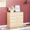 Vida Designs Home Discount Pino cassettiera, 4 cassetti con Maniglie in Metallo e corridori, Sistema Unico con Guide, Riano mobili per Camera da Letto
