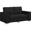 vidaXL Divano a due posti Nero 160 cm Pelle Sintetica, Soggiorno, divano moderno, poltrona elegante, design rettangolare, ecopelle resistente, posti morbidi, seduta ergonomica