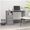 RMIHSJG Scrivania Grigio con Cassetti Sonoma 102x50x76cm Materiale Legno 3 Cassetti 1 Scomparto Aperto per Ufficio Casa Studio Scrivania Moderna con Spazio di archiviazione