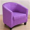 Surwin Copripoltrona 1 Posto Elasticizzato, Colore Solido Copripoltrona Lavabile Fodera per Poltrona Fodere Copripoltrona per Sala da Pranzo, Soggiorno, Ufficio (Lino-Viola,One Size)