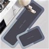 Hixingo Tappeto Cucina in Diatomite, Assorbenza Passatoia Cucina Antiscivolo Lavabile Tappeti da Cucina Tappeto da Cucina Tappeto da Bagno Tappetino per Doccia (50x180cm,Stile 3 Grigio-Blu)