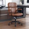 chairus Sedie da Ufficio in Ecopelle Sedia da Scrivania con Rotelle Sedie Girevoli Sedia Scrivania Cameretta Regolabile in Altezza Poltrona Ufficio per Studio/Computer, Marrone