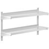 Royal Catering Mensola in Acciaio Inox 2 Ripiani RCWR-1000.3 (30 x 100 cm, 40 kg, Acciaio Inox)