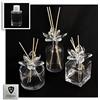 DLM Bomboniere DLM-31078 (Kit 6 Pezzi) Diffusore Profumatore Silver con Fiore in Cristallo Bottiglia Profumo Ambiente bomboniera