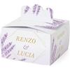 FERDINANDO FAMA' FAMÀ - Scatoline Portaconfetti Matrimonio Quadrate Glicine - Bomboniera Personalizzabile in Cartoncino Pregiato - 24 Scatoline