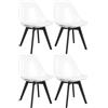 NMK HOME Set 4 Sedie Trasparenti Stile Moderno Durata Lunga Resistenza