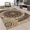 Teppich-Home Tappeto classico Tibet molto fitto, marmorizzato, con un disegno di oggetti, in nero e grigio - della migliore qualità, VIMODA, Maße: 120 x 170 cm