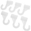 SOLUSTRE Supporto Asta Armadio 6 Pezzi in Plastico Bianco Regolabile, Resistente e Anti-deformazione Design Moderno per Organizzazione e Stoccaggio Nell'armadio