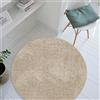 Carpet Studio Maine Tappeto Rotondo, Ø130 cm Tappeti Soggiorno per Sala de Pranzo, Salotto & Camera da Letto, Facile da Pulire, Superficie Morbida, Pelo Corto - Beige
