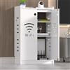 ZYZSY Armadio per Router Wifi, Mobiletto Portaoggetti per Dispositivi Multimediali Ripiani Mobili, legno-plastica, Organizer per Cavi per la Decorazione Della Casa(White,50*25*80cm/20*10*31in)