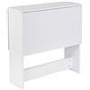 AOISORA Tavolo da bistrot quadrato pieghevole su ruote con 2 ripiani incorporati, tavolo da bar in altezza regolabile per interni esterni in MDF (103 x 76 x 73,4 cm (bianco))