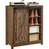 SoBuy Credenza con anta scorrevole, Scarpiera con porta fienile, Mobile da ingresso, Armadio multifunzionale, FSB59-N