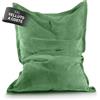 Lumaland Pouf Classic XXL Cord | Grande Pouf XXL con morbida struttura a coste - ideale per divano e poltrona, per soggiorno, camera da letto & Co. - 380 l, 140 x 180 cm