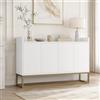 Poeahu Credenza Cucina 120 cm, Mobile Cucina con 4 Ante e Ripiani Regolabili, Madia Soggiorno Moderna, Credenza Soggiorno, Mobile Soggiorno per Cucina Ingresso Foyer, Sala da Pranzo