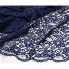 Russo Tessuti Tessuto Abbigliamento Vestiti Donna Merletto Macrame' Pizzo Balzato a Metraggio-114. Blu Tampone