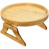 Generic Vassoio Con Clip Per Divano In Legno: Un Nuovo Prodotto Creativo, Tavolino Con Clip Per Braccioli Per Divani Ampi | Tavolino Bracciolo Divano Per Telecomando, Bevande, Telefono, Stoviglie, 25 Cm/9,84